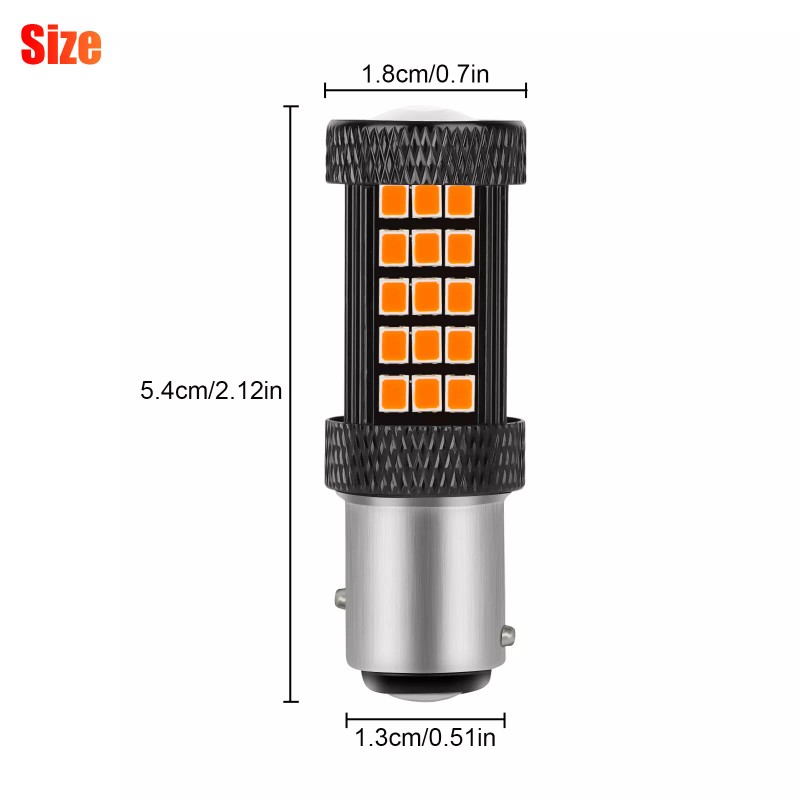 Wowpartspro 2x 1157 66 LED Strobe Flash Safety Brake Stop