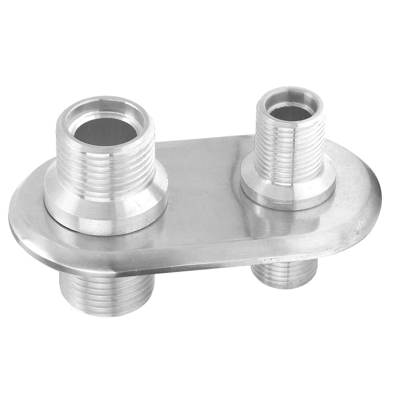 A/C Bulkhead, Car 2‑Port Air Conditioner Bulkhead Connector Universal Modification