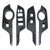 ruihe 4pc Carbon Fiber Color Automobile Door Window Control Panel