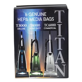 Titan T3000, T4000, TC6000 HEPA Paper Vacuum Bags TUV-H 6PK