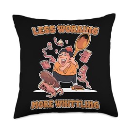 Whittling Kit, Wood Carving, Sharp Tools, Whittling Projects Throw Pillow