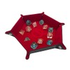 2-Pack Dice Tray PU Leather Dice Trays Portable Folding Hexagon
