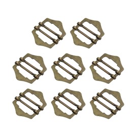 QUARKZMAN Pack of 8 Metal Adjustable Slider Buckles, 25 mm Webbing Roller Pin Clip Buckle Tri Glide for Vest, Suit, Bags, Replacement Part (Bronze), bronze