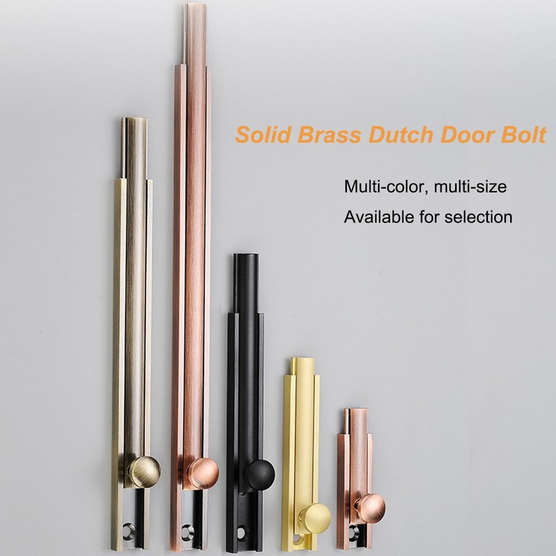 Solid Brass Surface Bolt, Heavy Duty Concealed Slide Surface Door