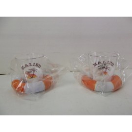 MALIBU Rum Shot Glass Life Preserver String Necklace