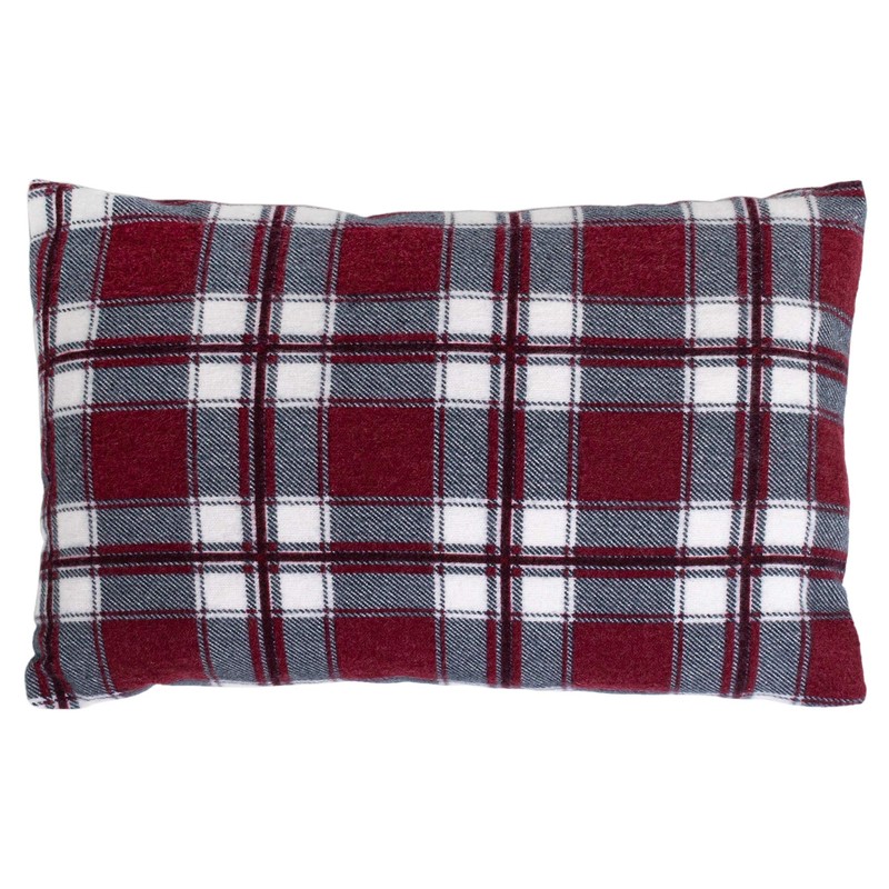 GIRAFFENLAND Lavender Pillow 30 x 20 cm, Flannel Checked Red