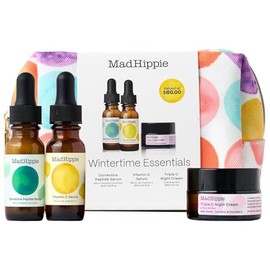 Mad Hippie Skin Care Gift Set for Women - Vitamin C Serum, Vitamin A & Triple C Night Cream + 4 Pillow Packs, Holiday Gift Set, Natural Skin Care Prod