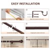 SMODBRODRE Curtain Rods for Window 32 to 62, Brown 5/8