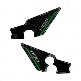 3D Resin Stickers Protectors Compatible with Kawasaki Ninja 1100 SX 2025 Emerald Blazed Green (Heel Protector)