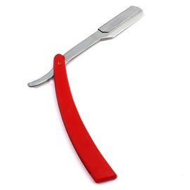 OdontoMed2011® PROFESSIONAL STRAIGHT BARBER EDGE STEEL RAZORS FOLDING SHAVING KNIFE RED FOLDING HAIR REMOVAL SHAVING RAZOR DOUBLE (Red Handle)