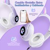 ZQSQD Audifonos Inalambricos para Niños, Auriculares Bluetooth con Luz LED