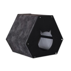 Coco - Cat House Indoor Wooden Pet Kennel - Large Modern Cat Bed Box for Bengal, Ragdoll & Persian Cats - Premium Pet Supplies Heated Cat Cave Furniture for Big House Cats (Natural Solid Wood)