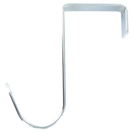 Merriway BH05972 Heavy Duty Over Door Hanger with Single Oval Hook - Polished Chrome