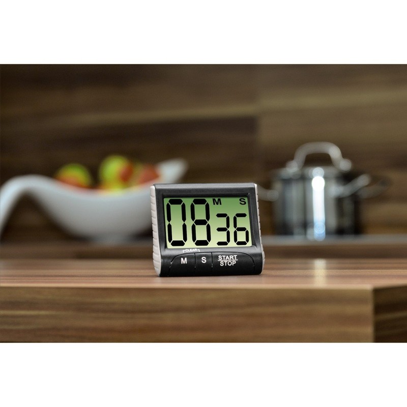 Xavax Digitaler Küchentimer mit Timer- und Stopp-Uhr-Funktion (Befestigung via Magnet,