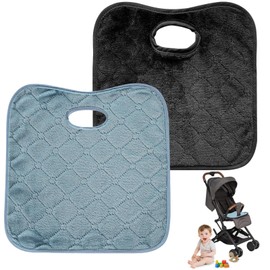 ISLHJDD Baby Car Seat Protector - 2pcs Travel Potty Liners for Toddler Potty Training - Soft & Absorbent Seat Pad for Toddler Baby Kids (Grayish Blue & Black)