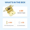 JOYDECOR 60 Pack 30 Pairs 3/8 Inch Overlay Gold Cabinet