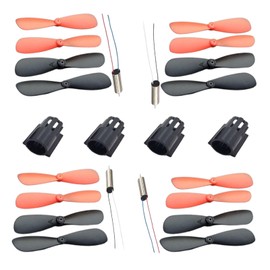 Drone propeller, 16 pieces of propeller props, 4 pieces of 716 hollow cup motors and 4 pieces of motor covers, which are used for spare parts of propeller hollow cup motors of four-axis aircraft.