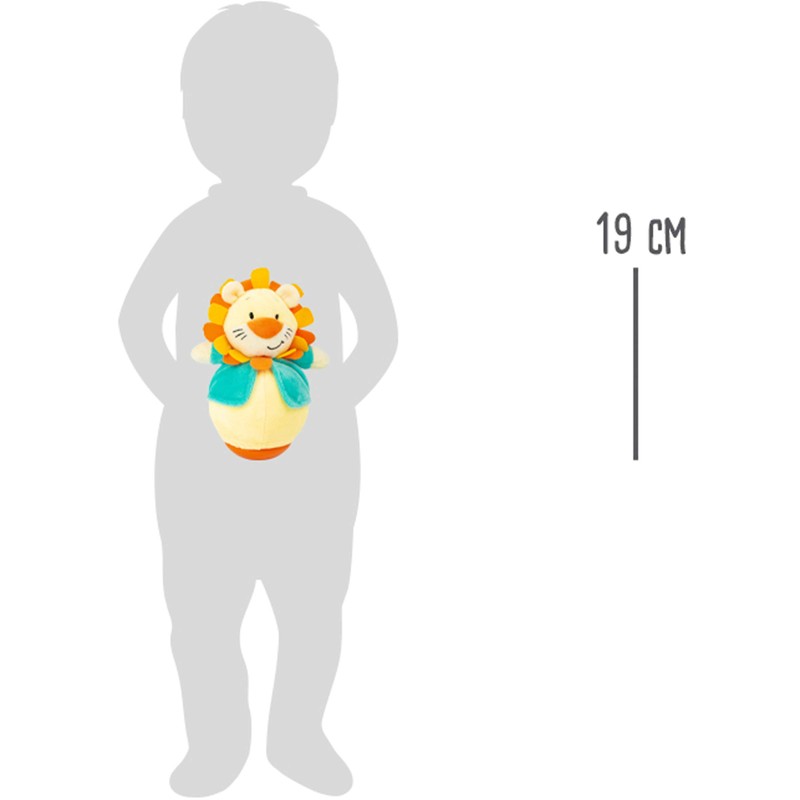 Small Foot 11426 Roly-Poly Lion, a Fun Stand-up Plush Animal