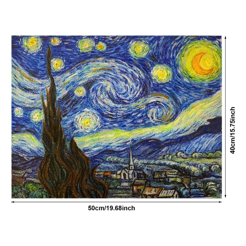 Dokpav La Noche Estrellada 5d Pintura De Diamantes Para Decoración