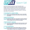 Epsoak Epsom Sal 10 libras Sulfato de magnesio USP, Blanco,