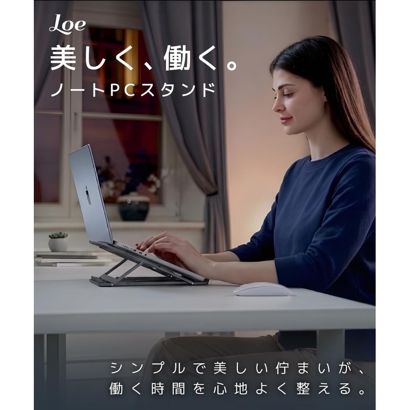 LOE (LOE) [Made in Japan] Laptop Stand (5-Level Adjustment Mechanism)