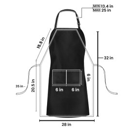 Utopia Kitchen 10 Pack Bib Apron, Unisex Adjustable Aprons with 2 Pockets, Waterdrop Resistant Cooking Kitchen Chef Apron for Men Women