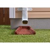 Rubberific Premium Rubber Downspout Splash Block, Rain Guard, Stone Textured
