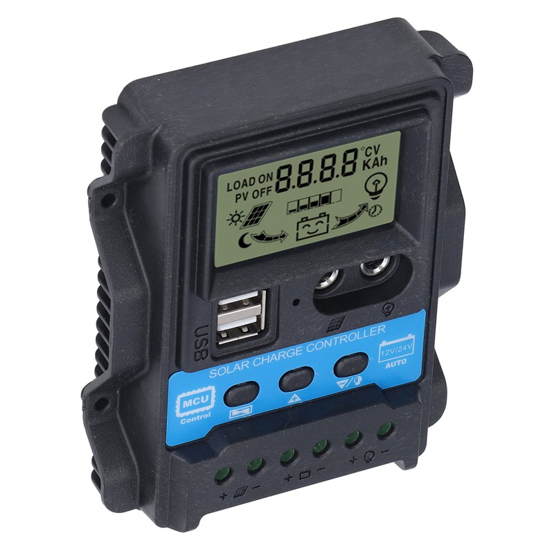 Solar Charge Controller LCD Display Dual USB 5V Output PWM