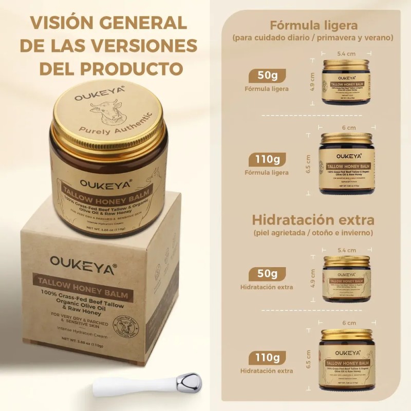 Crema Facial Con Manteca De Res Y Miel 100% Natural