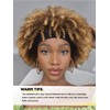 WIGER Short Afro Bouncy Curly Headband Wig Kinky Curly Wigs