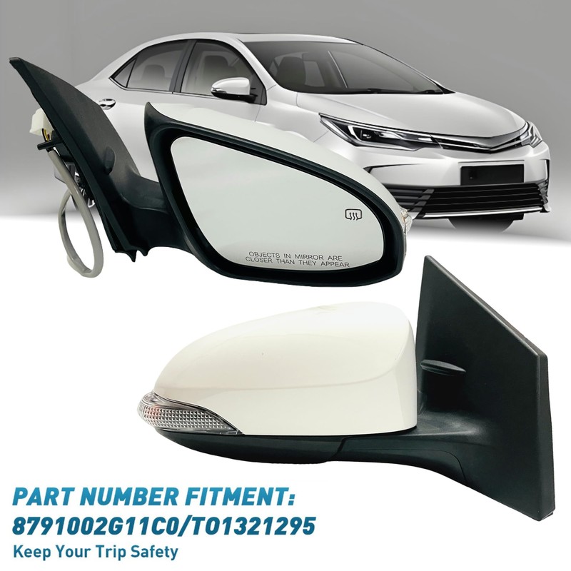 Passenger Right Side Mirror Compatible With Toyota Corolla 2014-2018 With
