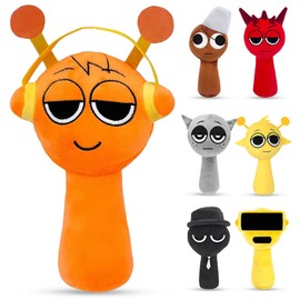 Axinyijia S-prunki Plush Figures Doll, S-prunki Plush Toy Gifts for Fans, S-Prunki Cute Plushies Toy, S-Prunki Cuddly Toy (Orange)
