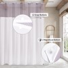 MitoVilla Purple Waffle Shower Curtain with Snap-in Liner, Modern Waffle