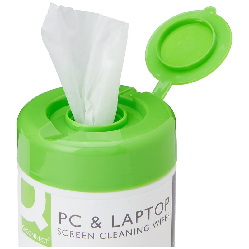 Screen Cleaning Wet Wipes Q-CONNECT Dispenser Tub 100pcs / Computer