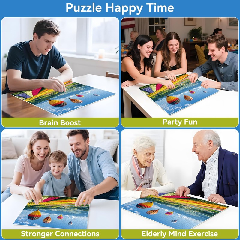 2000 Piece Puzzle for Adults – Colorful Hot Air Balloons