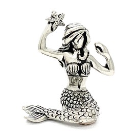 Basic Spirit Mermaid Pewter Ring Holder Jewelry Holder Gift Box Whimsical