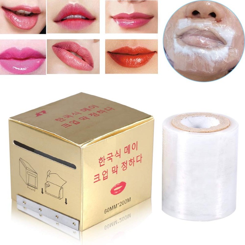 Película de plástico para tatuaje de cejas, película desechable de