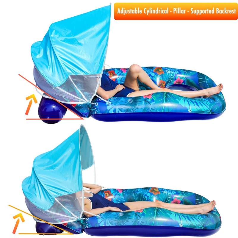 FindUWill Pool Floats with Canopy Adults - Extra Large Pool