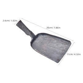 Kichvoe Forged Iron Fireplace Shovel Heavy Duty Ash Coal Shovel for Fire Pit BBQ and Garden Use 7.87 Inch Stove Accessory