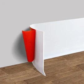 Vinyl Wall Base Baseboard Molding Trim 6" Flexible Self Adhesive Rubber Wall Base Moulding Trim Peel and Stick Design, 6 Inch x 20 Feet, White