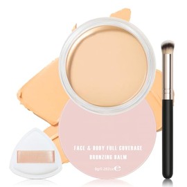 Erinde Corrector de Alta Cobertura y Larga Duración, Crema Correctora Anti-Imperfecciones y Ojeras, Corrector Facial Resistente al Agua, Fórmula Crema a Polvo, Ideal para Todo Tipo de Piel,01#