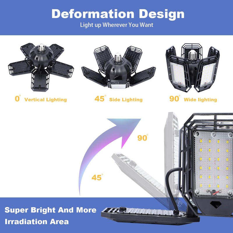 suyncyi 2 Pack LED Garage Light, 150W Ultra Bright Shop