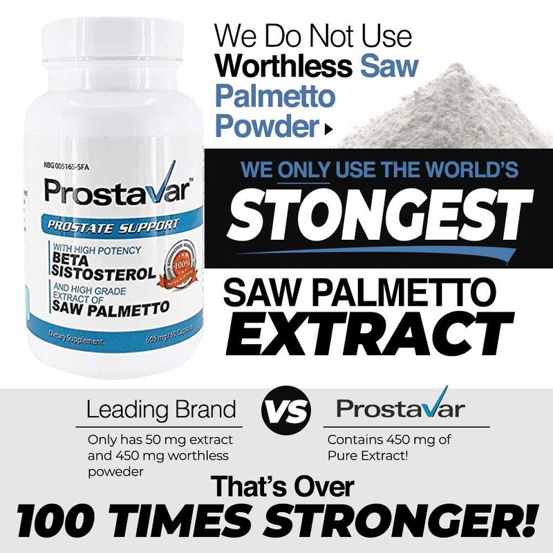 Prostavar Prostate Support with Saw Palmetto - 3 Bottles