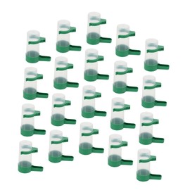 Balacoo Bebedero de Agua para Jaula de Pájaros, Dispensador Automático para Loros, Diseño Antideslizante y Fácil de Limpiar, 20 Piezas para Uso en Jaulas de Pájaros Pequeños