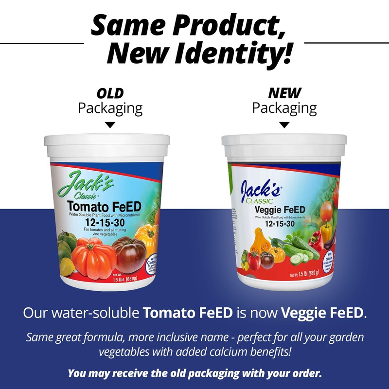 Jack's Classic 12-15-30 Veggie Feed Water-Soluble Fertilizer with Micronutrients for