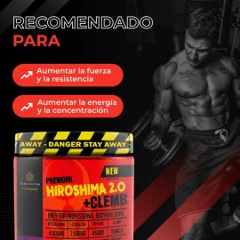 Preentrenador Workout Hiroshima  Clemb Oxido 30 Servicios Sabor Uva                                                                                   