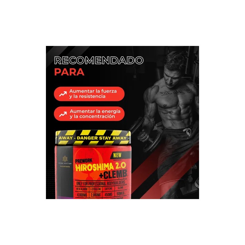 Preentrenador Workout Hiroshima Clemb Oxido 30 Servicios Sabor Uva