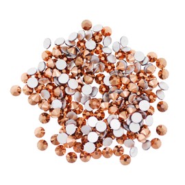 Mandala Crafts 1200 Flatback Rhinestones for Nail Gems Face Gems, Flatback Rhinestones for Crafts, Rose Gold Round Flat Back Rhinestones Gems 1.5mm 2mm 2.5mm 3mm 4mm 5mm