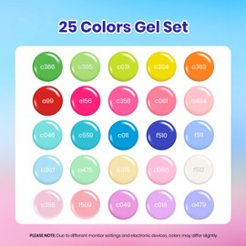Beetles Gel Nail Polish Set 25 Colors Spring Summer Pastel Gel Polish with Base Coat Glossy & Matte Top Coat White Blue DIY Salon Nail Manicure Kit Pink Gifts for Women