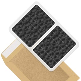 Rectangle Stickers (Set of 2) 10cm - Geometric Leaves Pattern Autumn Fun Decals for Laptops,Tablets,Luggage,Scrap Booking,Fridges, #42922